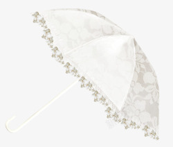 花边雨伞白色蕾丝花边雨伞高清图片