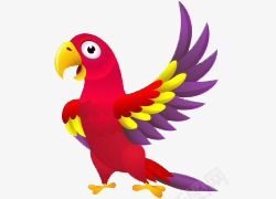 卡通手绘鹦鹉插画png免抠素材_新图网 https://ixintu.com 卡通手绘 插画素材 空中飞鸟 鹦鹉