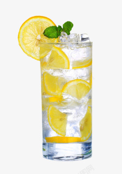 冰块水和冰块水冰口感清新的新型健康柠檬气泡水饮高清图片