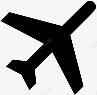 离开飞行航班平面AIGA符号标志图标图标