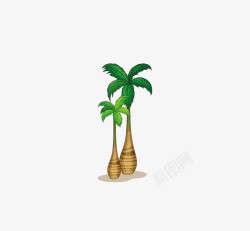 椰创椰子树精美海滩椰子树片高清图片