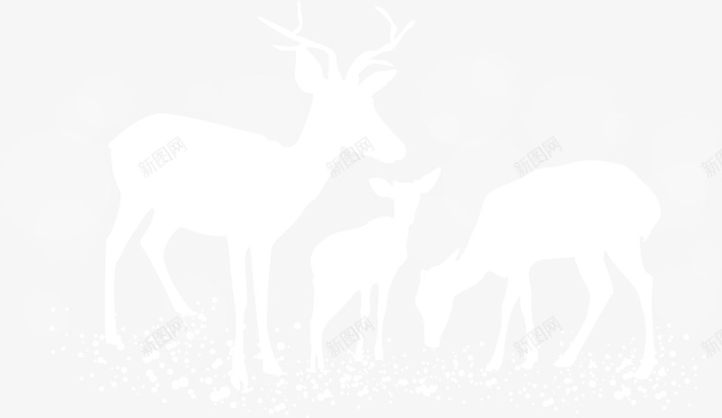 白色雪地麋鹿png免抠素材_新图网 https://ixintu.com 可爱麋鹿 圣诞快乐 圣诞节 白色麋鹿 装饰图案 雪地动物
