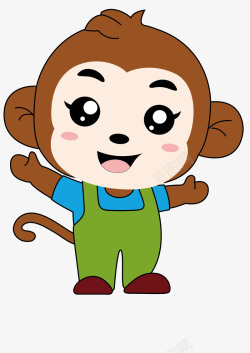 可爱猴子图片卡通形象可爱小猴子高清图片