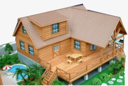 木制美式别墅素材