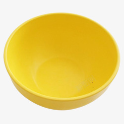 黄色塑料面碗空碗素材
