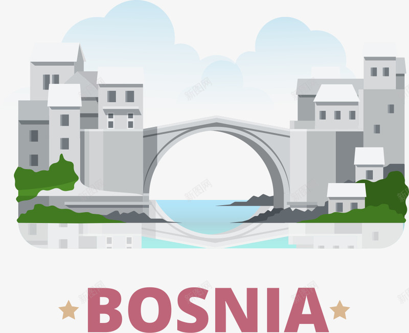 波斯尼亚旅游png免抠素材_新图网 https://ixintu.com 城市 城镇 建筑 房子 旅游 波斯尼亚 波斯尼亚旅游