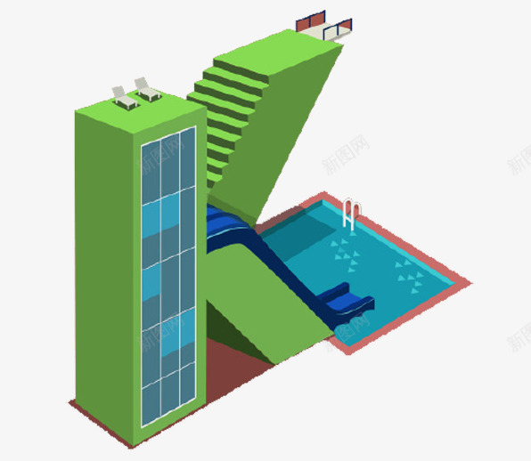 卡通酒店旅馆png免抠素材_新图网 https://ixintu.com 字母K 居民 楼房 酒店