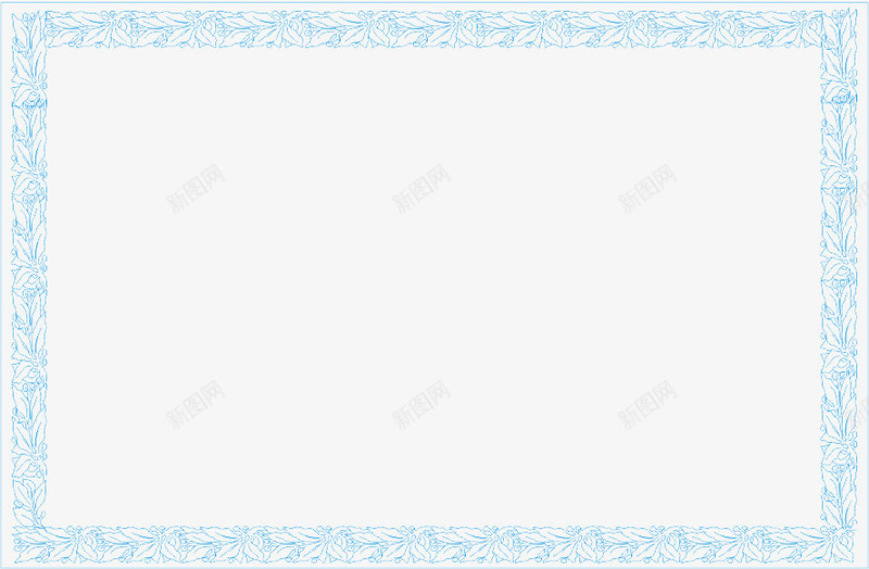 蓝色花边相框png免抠素材_新图网 https://ixintu.com 浅蓝色 相框装饰 花纹 花边