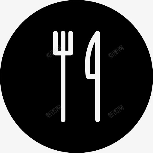 刀和叉薄轮廓图标png_新图网 https://ixintu.com 刀 刀叉的轮廓 厨房用具 叉 工具和器具 轮廓 餐具