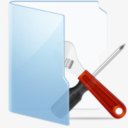 公用事业公司蓝色文件夹工具图标高清图片