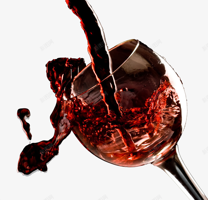 红酒png免抠素材_新图网 https://ixintu.com 倒酒 图片素材 红葡萄酒 红酒 葡萄酒 酒杯 高清图片 高脚杯