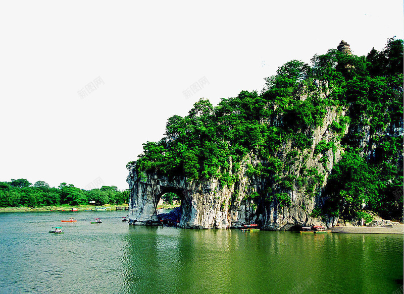 绿色树木png免抠素材_新图网 https://ixintu.com 云彩 天空 山水 山水风景 摄影 桂林 海 海洋 海滩 自然景观 蓝天 象鼻山