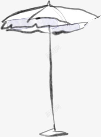 卡通线稿沙滩伞png免抠素材_新图网 https://ixintu.com 太阳伞 沙滩伞 风情伞