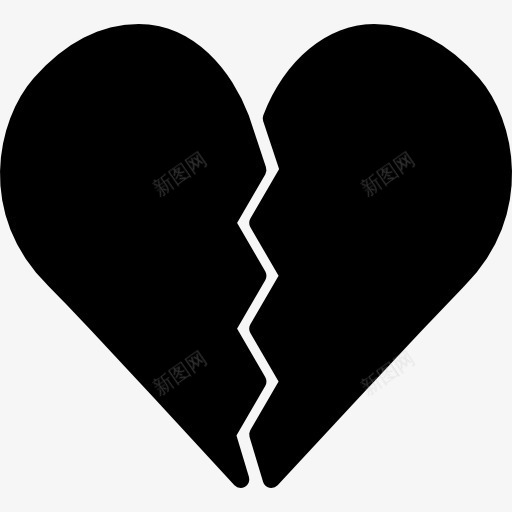 破碎的心图标png_新图网 https://ixintu.com 形状 心碎 浪漫 爱 爱和浪漫 破碎的心