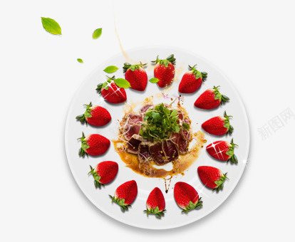 美食png免抠素材_新图网 https://ixintu.com food 俯拍盘中美食 俯拍美食 圆形装盘草莓 盘子食物 红色草莓 草莓