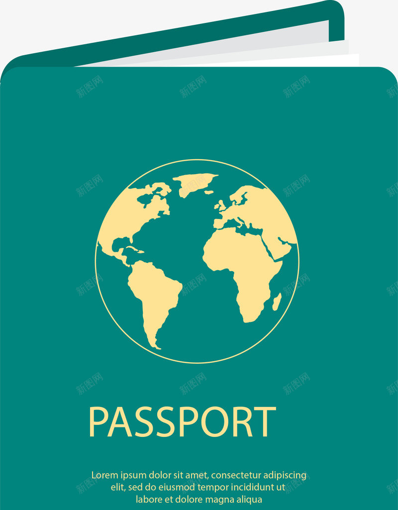 出境旅行护照签证png免抠素材_新图网 https://ixintu.com 出境 卡通 度假出行 护照 矢量图案 装饰
