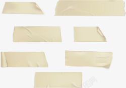 透明胶布手绘发黄的胶布矢量图高清图片