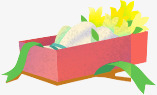 红色鲜花盒子图标png_新图网 https://ixintu.com 盒子 红色 鲜花