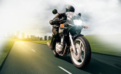 摩托车手插画摩托车跑道高清图片