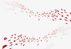撒落漂浮红叶元素高清图片