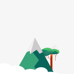 手绘假山素材
