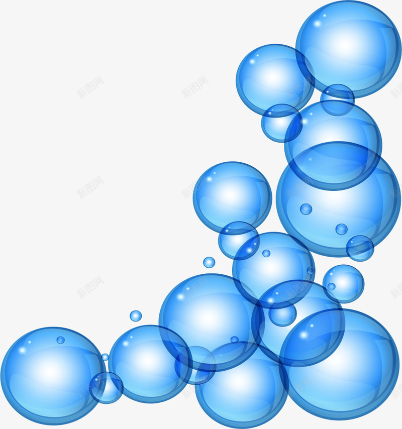 蓝色清洁泡泡矢量图eps免抠素材_新图网 https://ixintu.com 搞卫生 气泡 水泡 泡沫 泡泡 矢量素材 蓝色 透明 矢量图