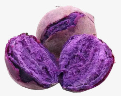 观察研究香甜可口诱人的紫薯高清图片