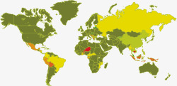 绿色的世界地图素材