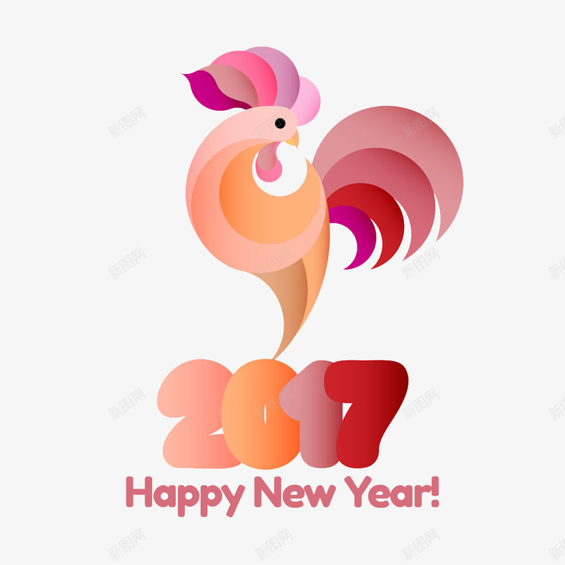 2017鸡年png免抠素材_新图网 https://ixintu.com 2017 传单 促销 新年 海报 淘宝电商 节日