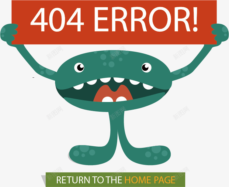 卡通矢量图图标ai_新图网 https://ixintu.com 404 error 卡通 卡通图标 大嘴怪 平面设计 广告设计 彩色 怪物 矢量图