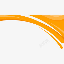 PSD模版简约橙色线条装饰高清图片