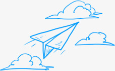 云里卡通系列折纸飞机飘向云里高清图片