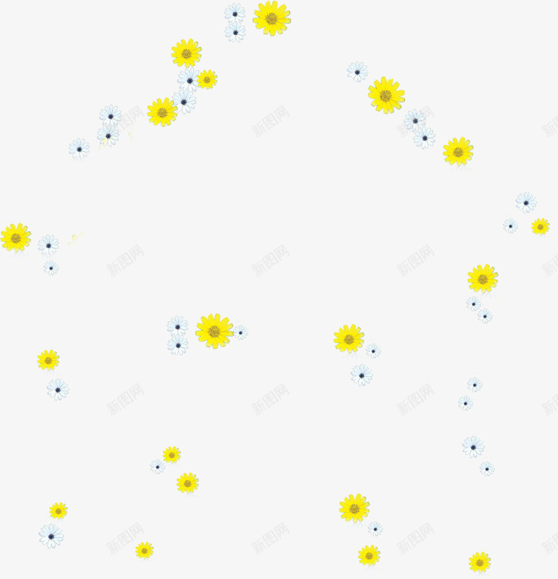 黄色小碎花环保节能png免抠素材_新图网 https://ixintu.com 环保 素材 节能 黄色