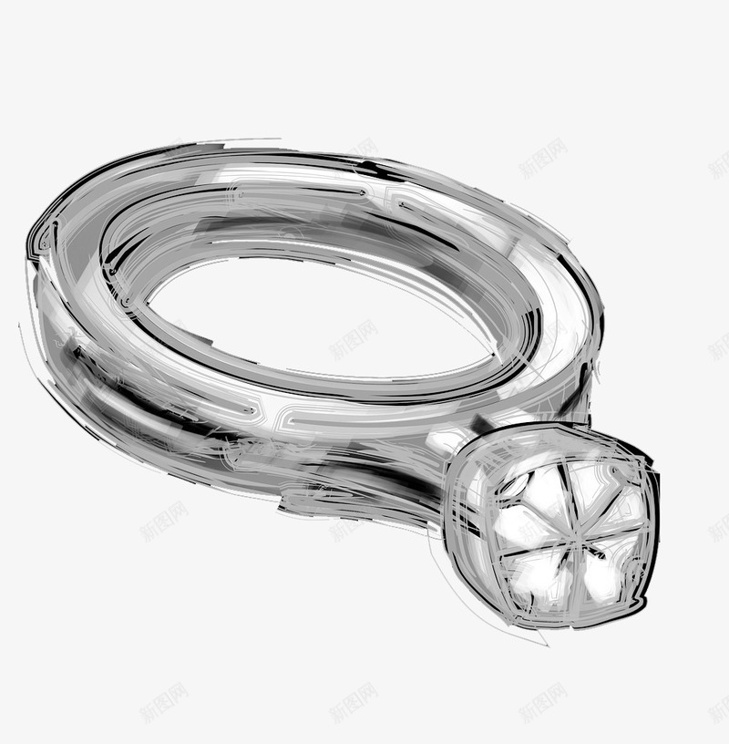 镶钻的戒指png免抠素材_新图网 https://ixintu.com PNG素材 婚戒 戒指 钻石