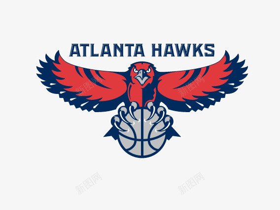NBA球队队徽png免抠素材_新图网 https://ixintu.com Atlanta Hawks NBA标志 NBA球队队徽 亚特兰大老鹰队徽