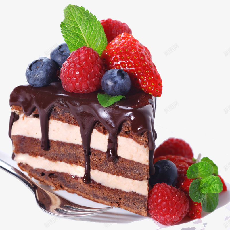 蓝莓巧克力蛋糕png免抠素材_新图网 https://ixintu.com 女孩 巧克力 慕斯 蓝莓 蛋糕 黑森林