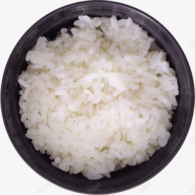 白色米饭png免抠素材_新图网 https://ixintu.com 实物 实用 食物 黑碗