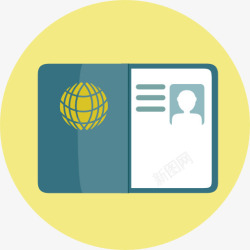 文件识别中护照图标高清图片