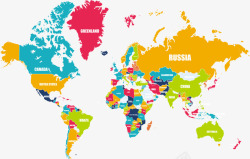 彩色全球地图素材