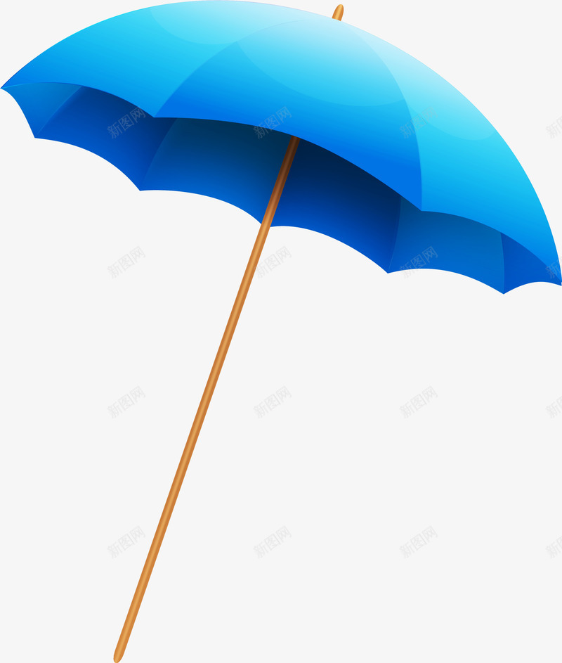 蓝色卡通遮阳伞png免抠素材_新图网 https://ixintu.com 免抠PNG 卡通 蓝色 装饰图案 遮阳伞 雨伞