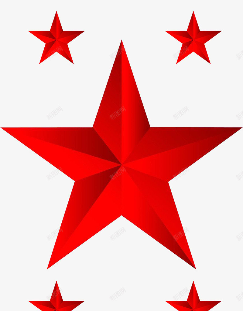 红色五星png免抠素材_新图网 https://ixintu.com 五星 五颗星 免抠素材 红星 装饰 设计素材