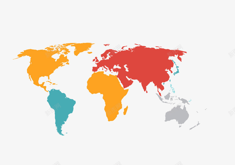 彩色世界地图矢量图eps免抠素材_新图网 https://ixintu.com 世界地图 地图 矢量世界地图 矢量彩色地图 矢量图