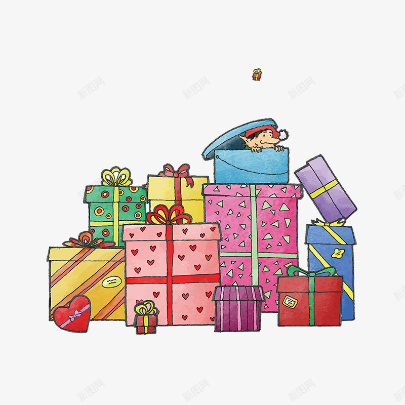 彩色方形圣诞礼物节日元素psd免抠素材_新图网 https://ixintu.com 圣诞 平面 形状 彩色 惊喜 盒子 礼物 节日 设计