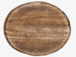 棕色木质纹理做旧圆木盘实物素材