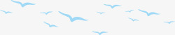 线条海洋蓝色海鸥矢量图高清图片