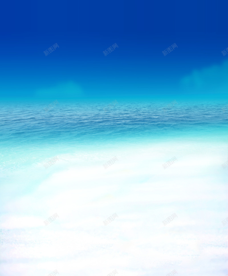夏日蓝色沙滩海边png免抠素材_新图网 https://ixintu.com 夏日 沙滩 海边 蓝色
