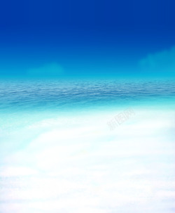 夏日蓝色沙滩海边素材