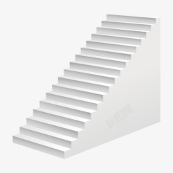 白色台阶电商楼梯元素高清图片