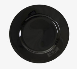 矢量餐具素材黑色圆盘高清图片