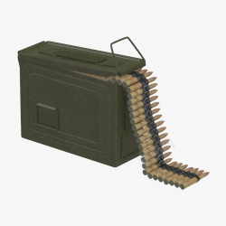 长条形绿色弹药箱有盖弹药箱高清图片